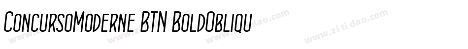 ConcursoModerne BTN BoldOblique字体转换